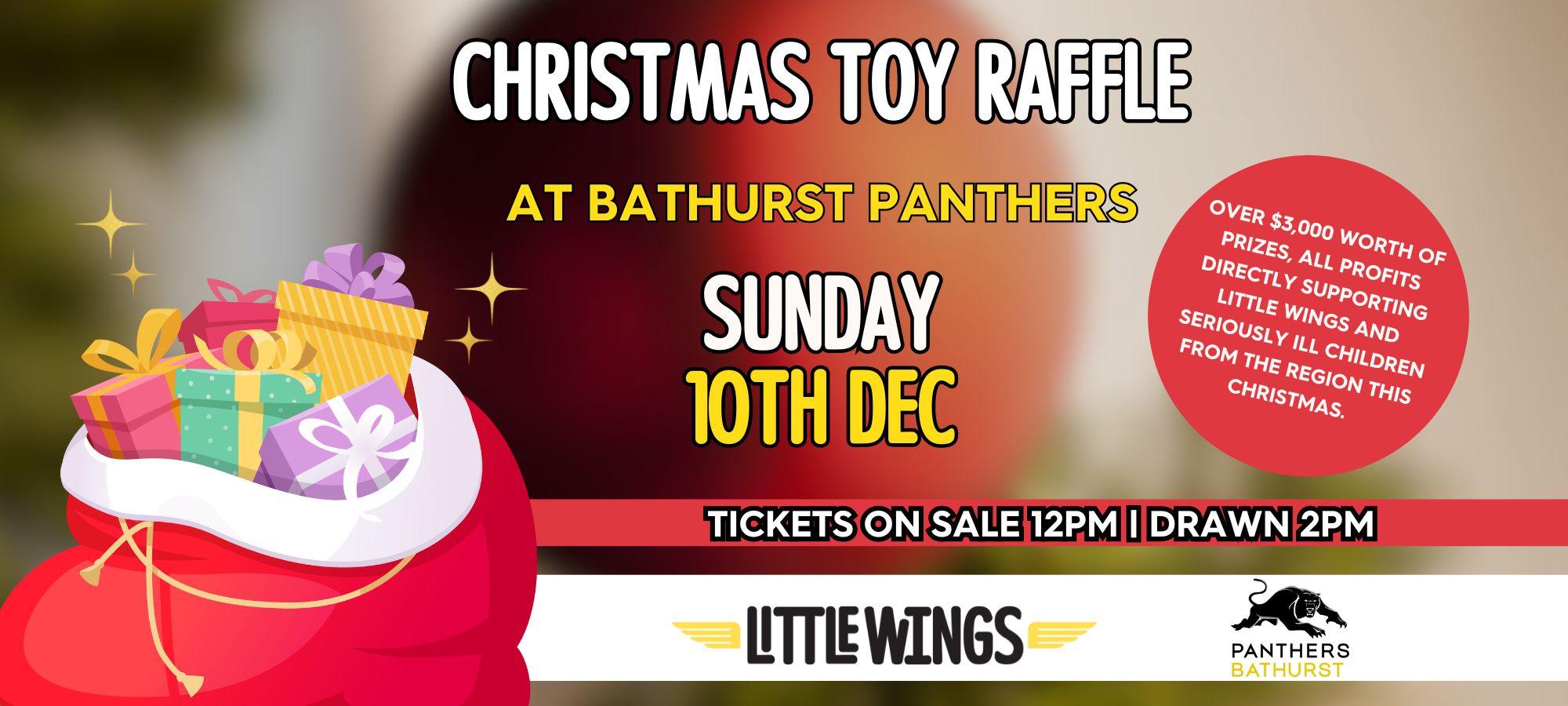 Christmas Toy Raffle with Little Wings