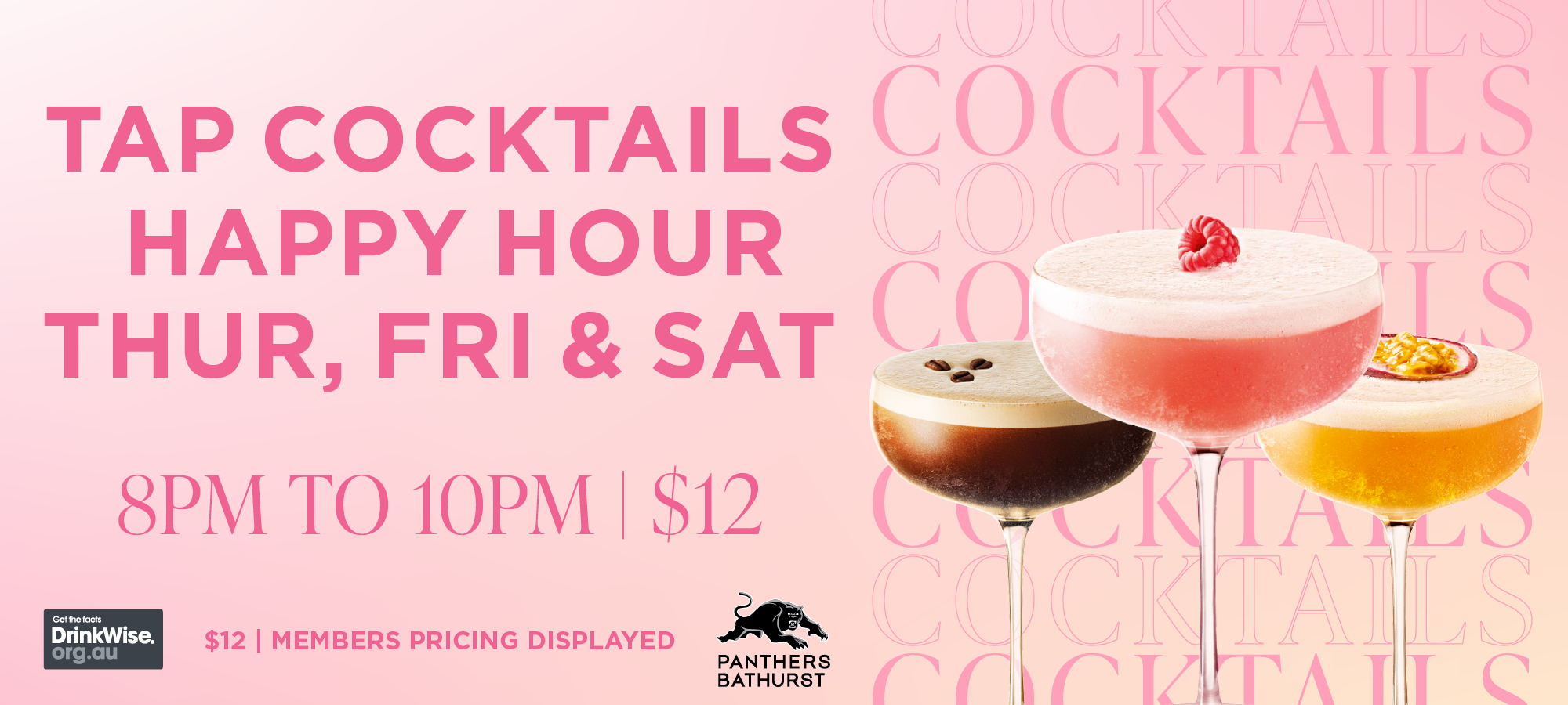 Tap Cocktails Happy Hour